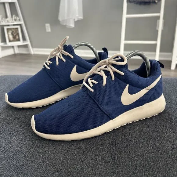 Nike Roshe One Women's Royal Blue Oatmeal Mesh Running Shoes 511882-404  Size